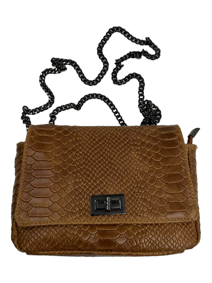 Borsa Tracolla Venis In Vera Pelle Con Motivo Pitonato - 14 Colori Disponibili - Made in Italy - PinUp Shoes