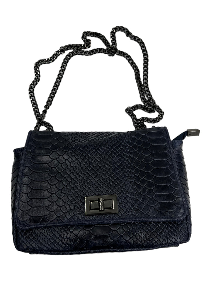 Borsa Tracolla Venis In Vera Pelle Con Motivo Pitonato - 14 Colori Disponibili - Made in Italy - PinUp Shoes