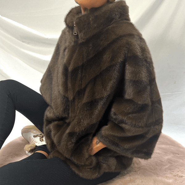 Cappottino Moena - Eco Visone Marrone - PinUp Shoes