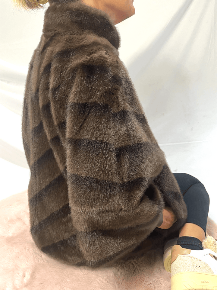 Cappottino Moena - Eco Visone Marrone - PinUp Shoes