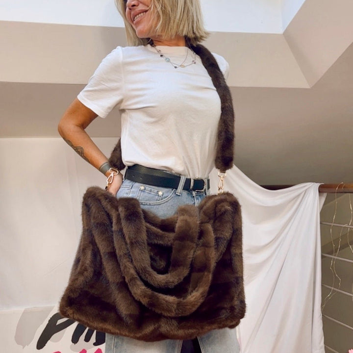 Maxi Borsa Softy - Eco Visone - PinUp Shoes