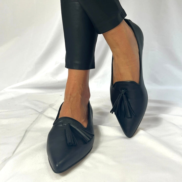 Mocassini Agnese Con Frange In Vera Pelle Made In Italy - PinUp Shoes