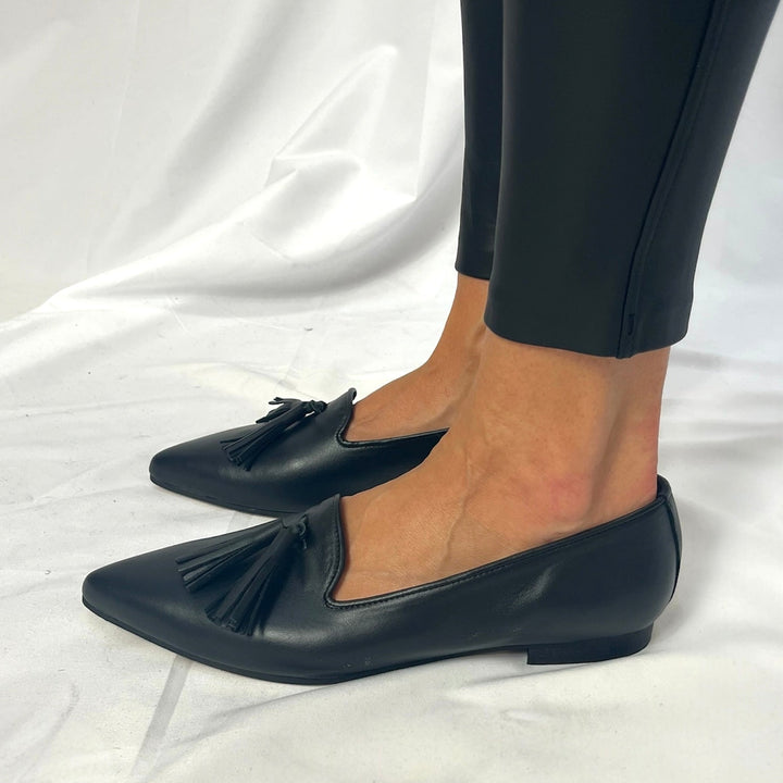 Mocassini Agnese Con Frange In Vera Pelle Made In Italy - PinUp Shoes