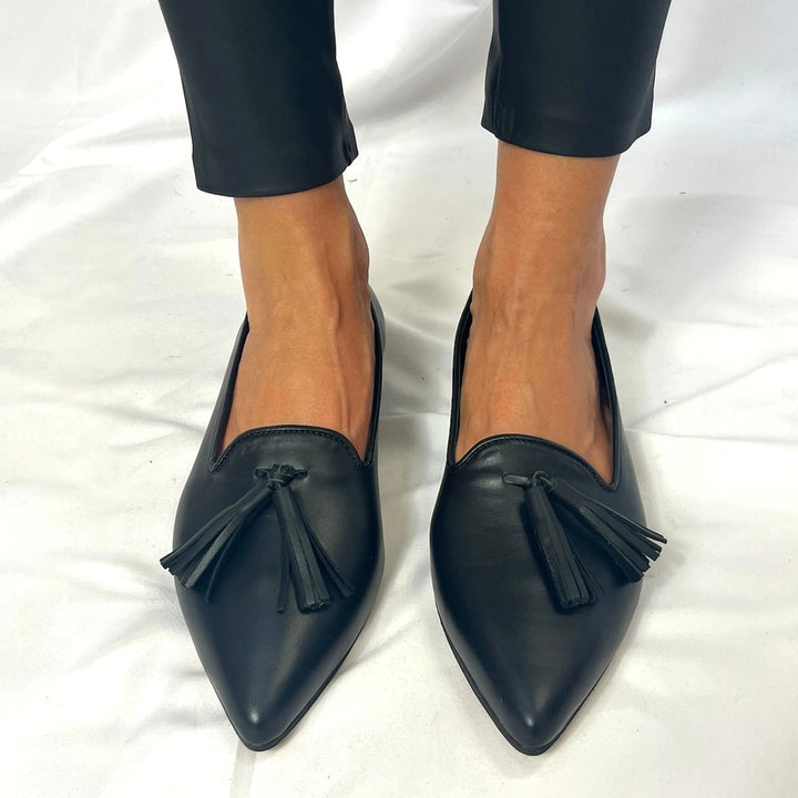 Mocassini Agnese Con Frange In Vera Pelle Made In Italy - PinUp Shoes