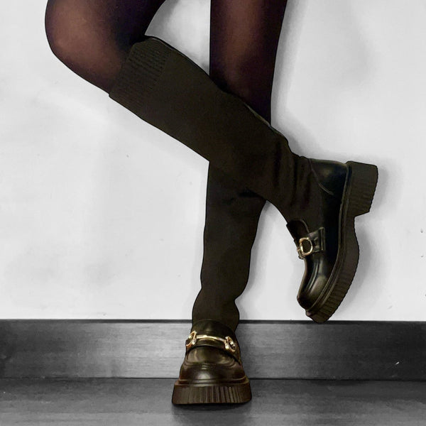 Mocassini Con Calza Alta E Morsetto - Eleganza e Funzionalità - PinUp Shoes