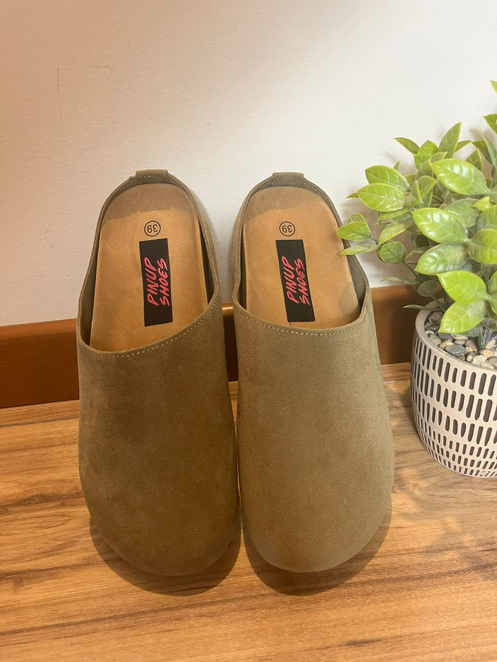 Sabot Clogs Cadiz Donna in Ecocamoscio - PinUp Shoes