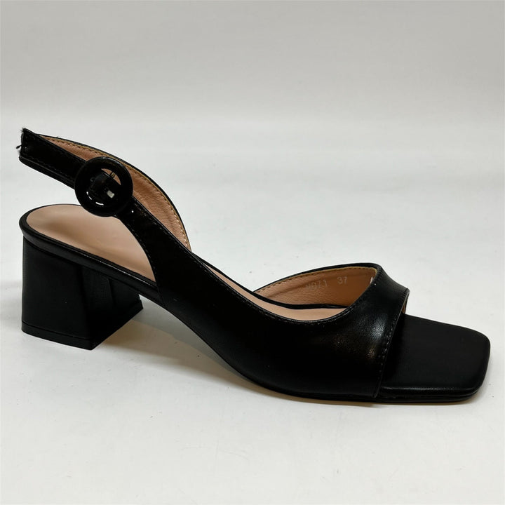 Sandali Lena in Pelle Vegana con Tacco Largo Made in Italy - PinUp Shoes