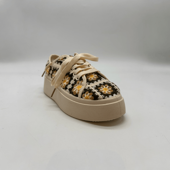 Sneakers Crochet Patchwork - PinUp Shoes