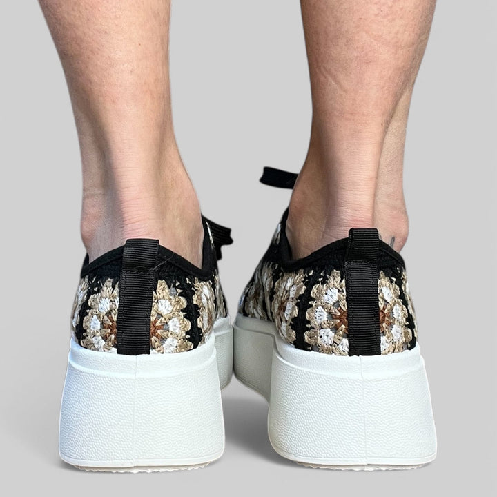 Sneakers Crochet Patchwork - PinUp Shoes