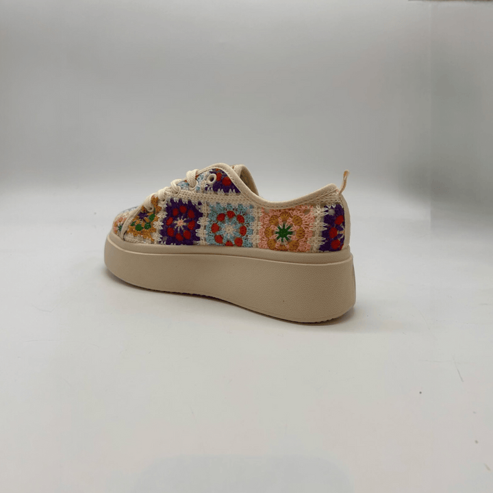 Sneakers Crochet Patchwork - PinUp Shoes