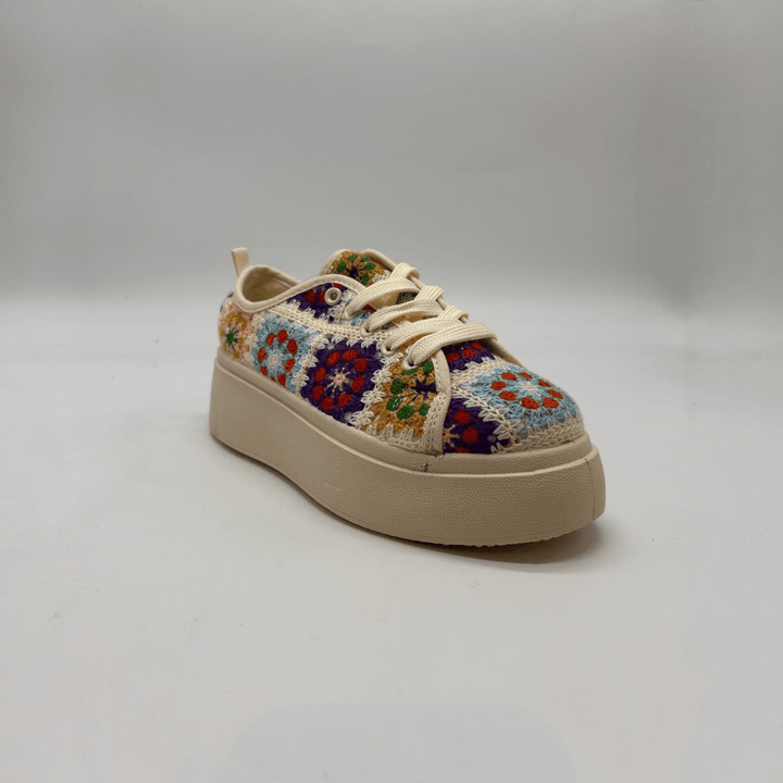 Sneakers Crochet Patchwork - PinUp Shoes
