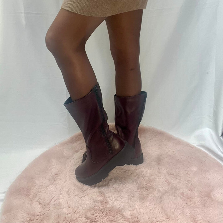 Stivalett Platform Joyce - Vera Pelle Made In Italy - PinUp Shoes