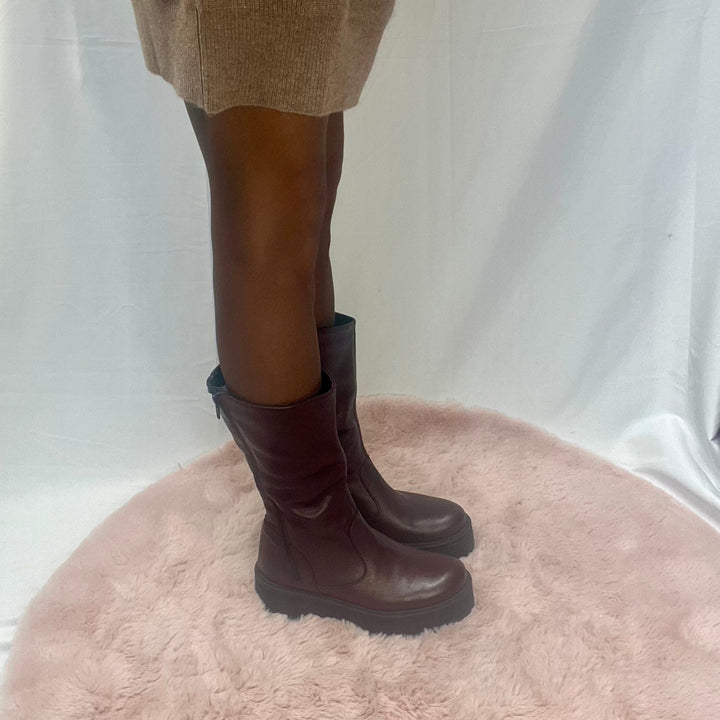 Stivalett Platform Joyce - Vera Pelle Made In Italy - PinUp Shoes