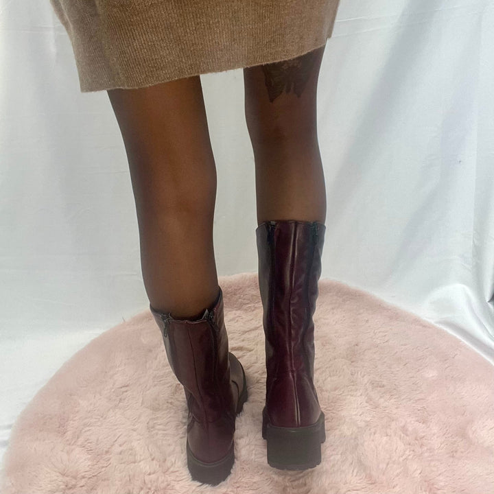 Stivalett Platform Joyce - Vera Pelle Made In Italy - PinUp Shoes