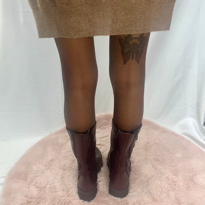 Stivalett Platform Joyce - Vera Pelle Made In Italy - PinUp Shoes