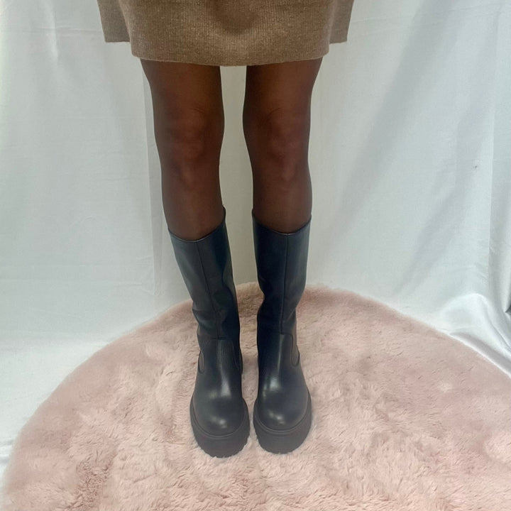 Stivalett Platform Joyce - Vera Pelle Made In Italy - PinUp Shoes