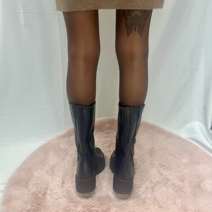 Stivalett Platform Joyce - Vera Pelle Made In Italy - PinUp Shoes