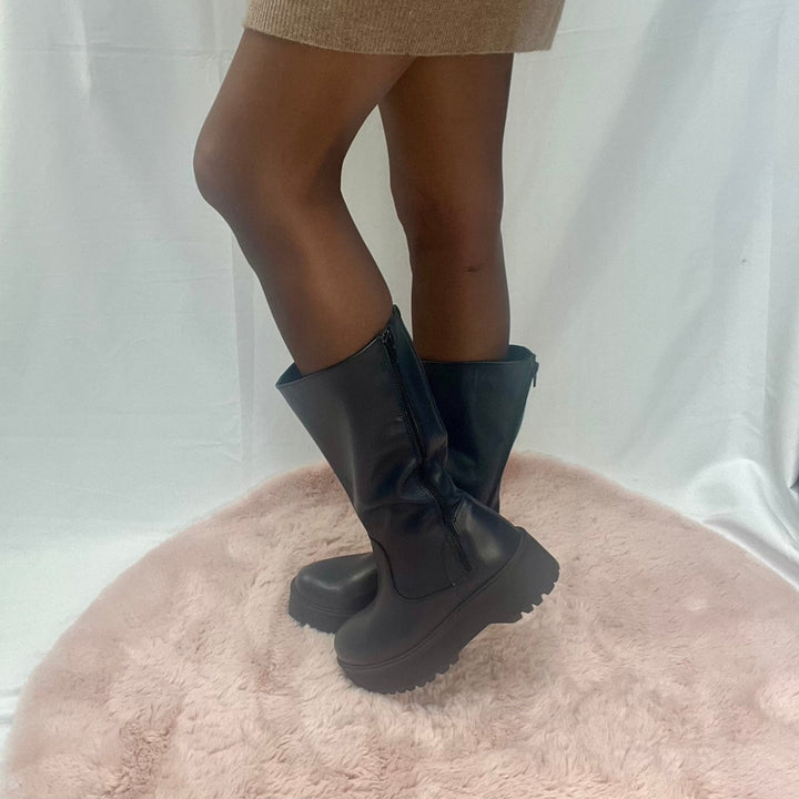 Stivalett Platform Joyce - Vera Pelle Made In Italy - PinUp Shoes