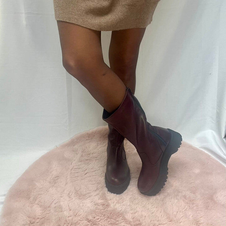 Stivalett Platform Joyce - Vera Pelle Made In Italy - PinUp Shoes