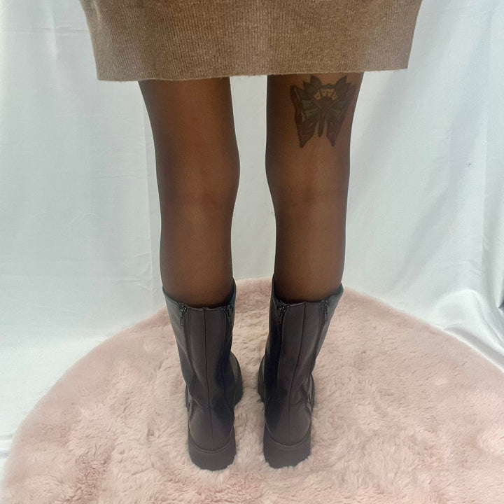 Stivalett Platform Joyce - Vera Pelle Made In Italy - PinUp Shoes