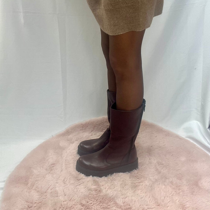 Stivalett Platform Joyce - Vera Pelle Made In Italy - PinUp Shoes