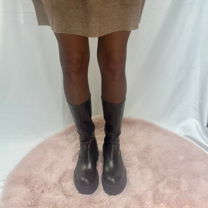 Stivalett Platform Joyce - Vera Pelle Made In Italy - PinUp Shoes