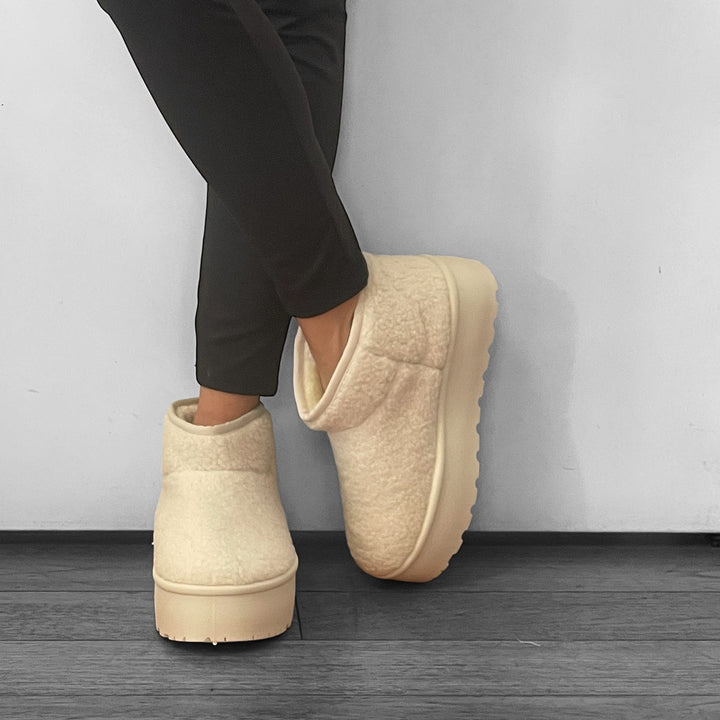 Stivaletti Teddy - In Lana Bouclé - PinUp Shoes