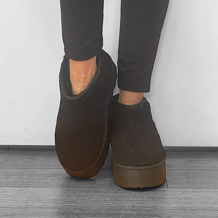 Stivaletti Teddy - In Lana Bouclé - PinUp Shoes