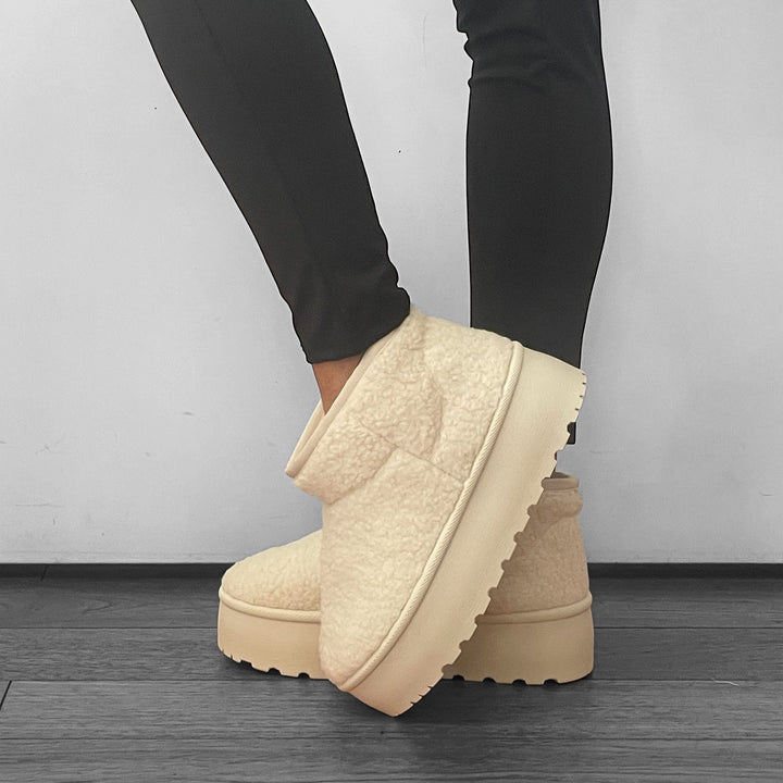 Stivaletti Teddy - In Lana Bouclé - PinUp Shoes