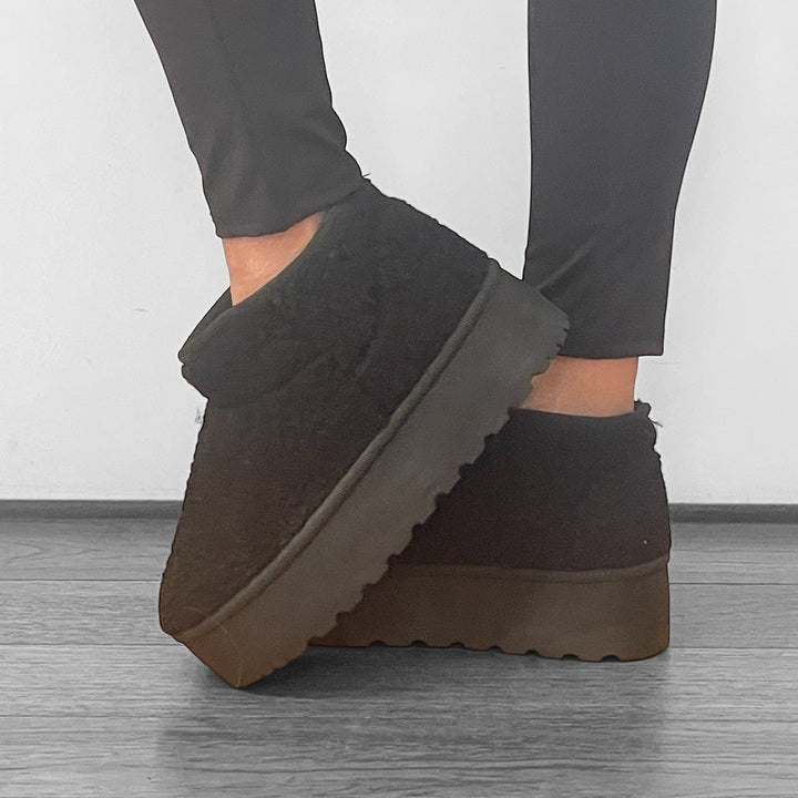 Stivaletti Teddy - In Lana Bouclé - PinUp Shoes