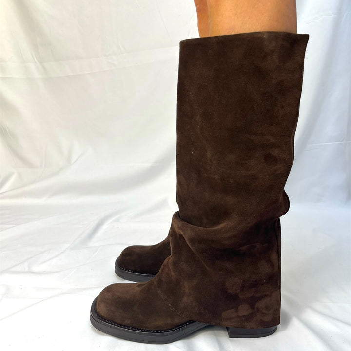 Stivali Rodeo In Camoscio Made In Italy - PinUp Shoes