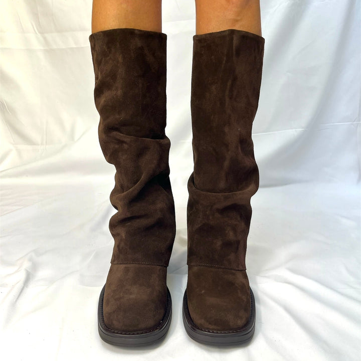 Stivali Rodeo In Camoscio Made In Italy - PinUp Shoes