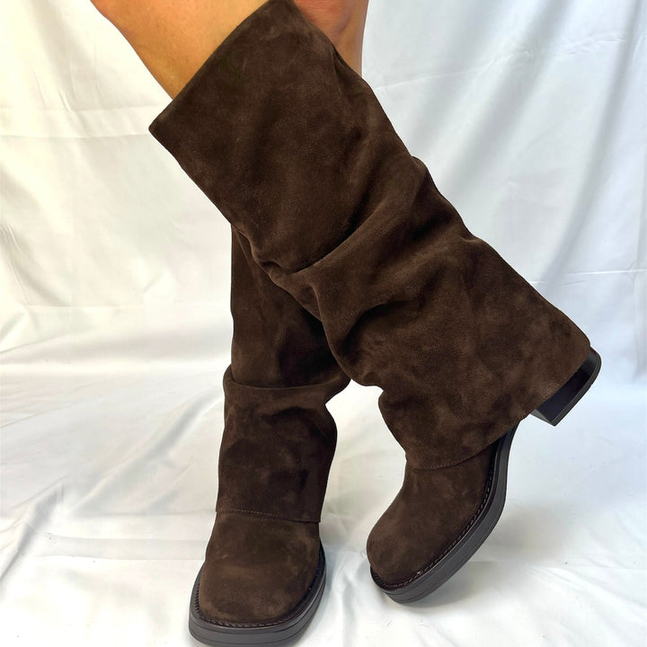 Stivali Rodeo In Camoscio Made In Italy - PinUp Shoes