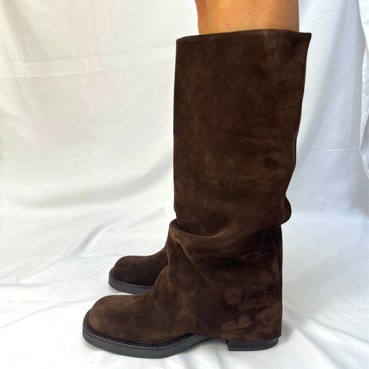 Stivali Rodeo In Camoscio Made In Italy - PinUp Shoes