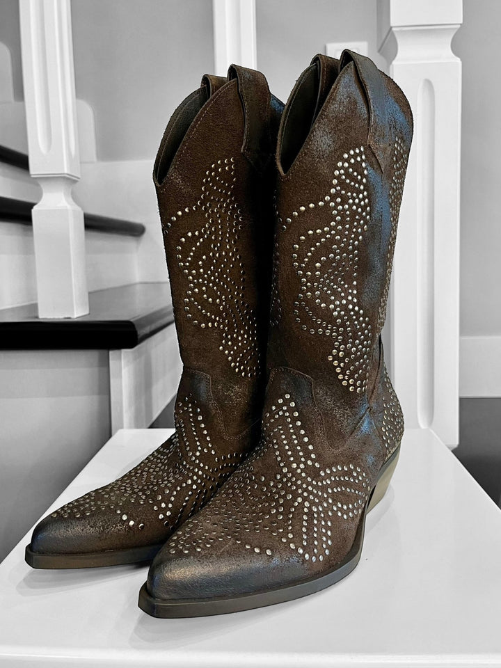 Stivali Texani Alti Project Sami - Vera Pelle Made In Italy - PinUp Shoes