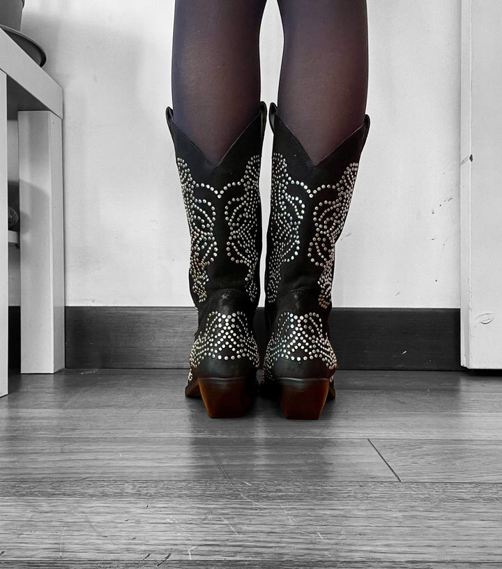 Stivali Texani Alti Project Sami - Vera Pelle Made In Italy - PinUp Shoes