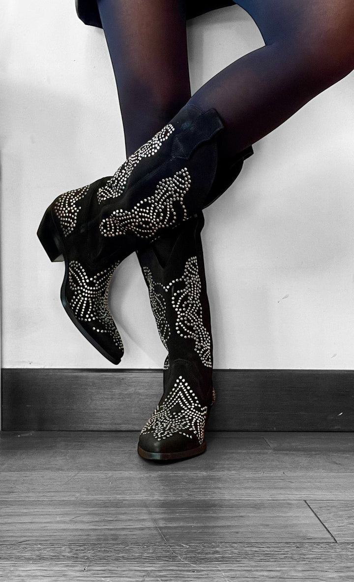 Stivali Texani Alti Project Sami - Vera Pelle Made In Italy - PinUp Shoes