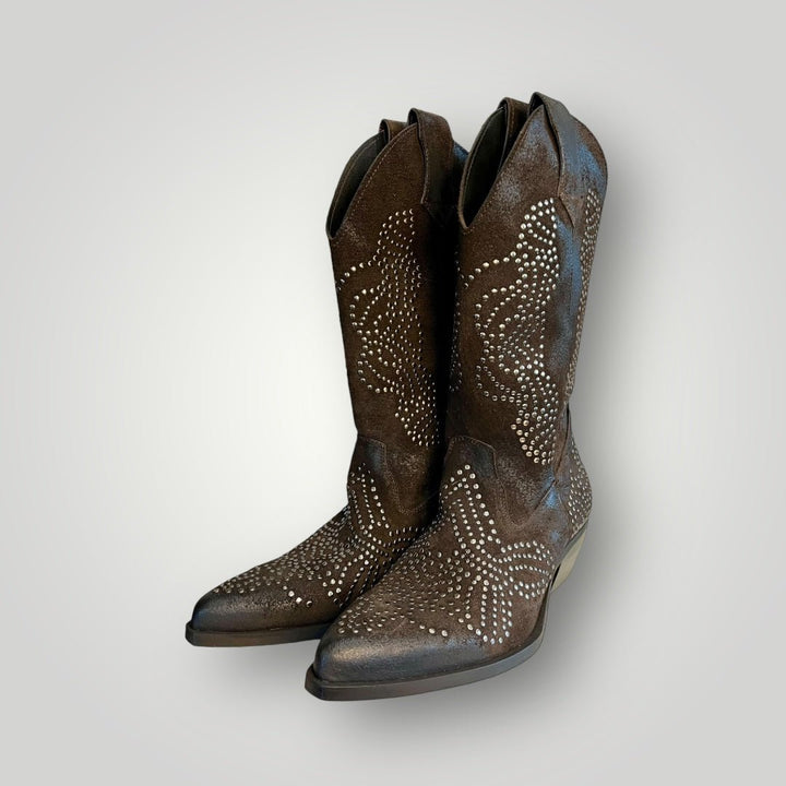 Stivali Texani Alti Project Sami - Vera Pelle Made In Italy - PinUp Shoes