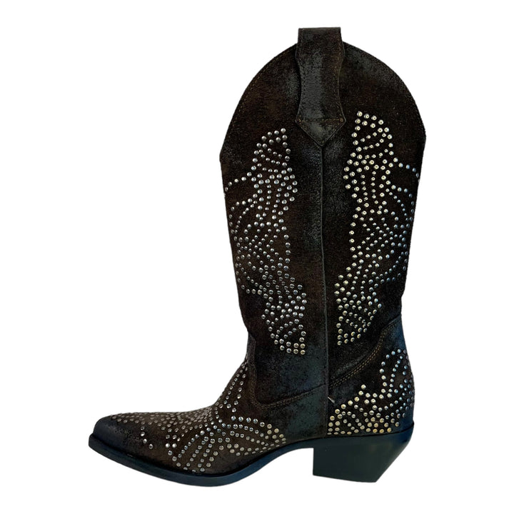 Stivali Texani Alti Project Sami - Vera Pelle Made In Italy - PinUp Shoes