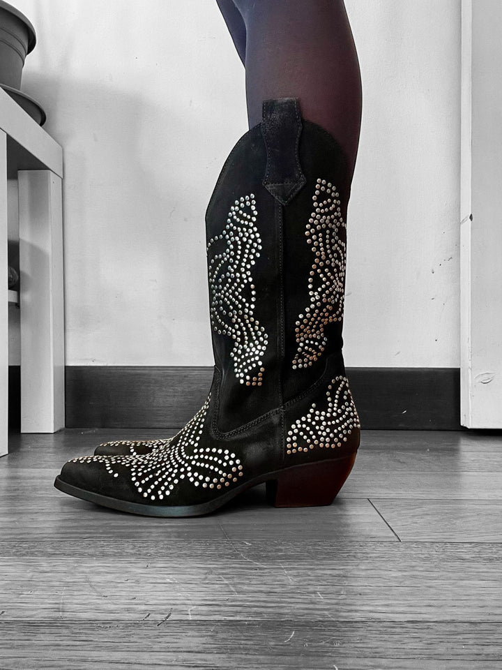 Stivali Texani Alti Project Sami - Vera Pelle Made In Italy - PinUp Shoes