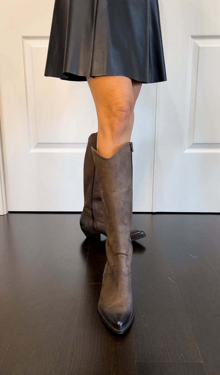 Stivali Texani Browny - Vera Pelle Made In Italy - PinUp Shoes