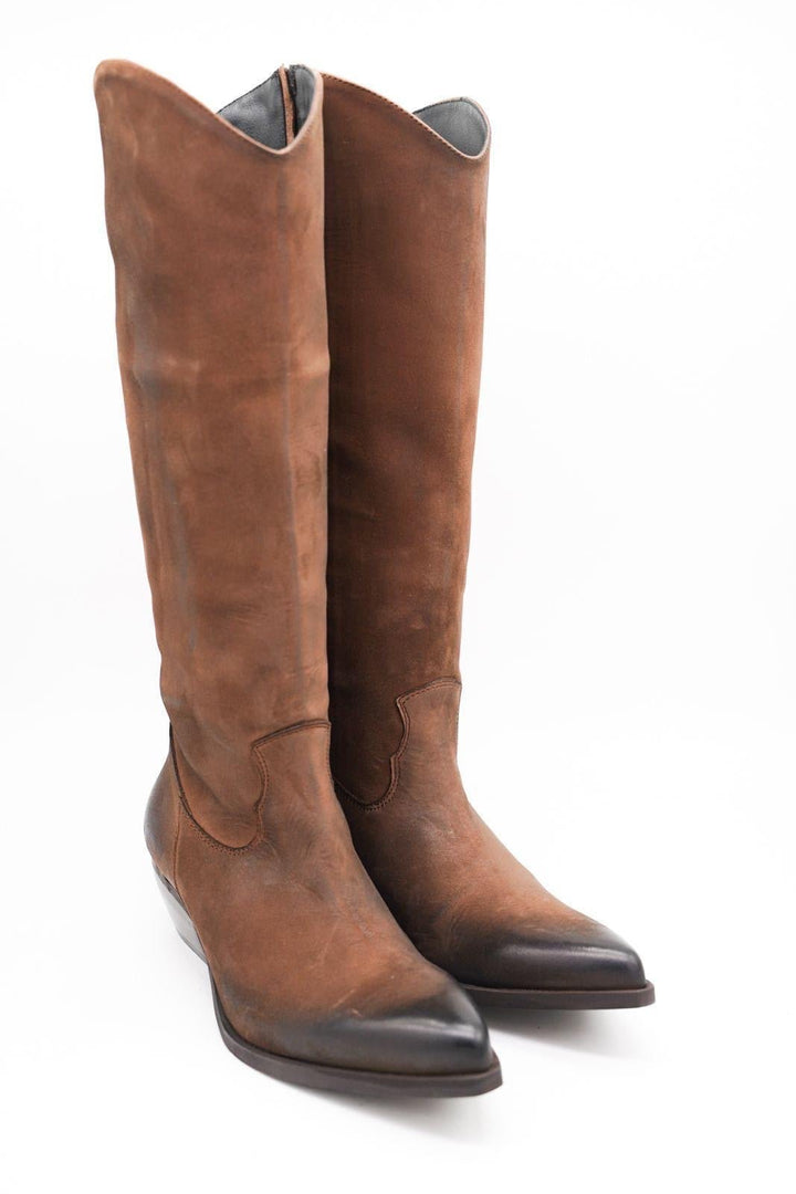 Stivali Texani Browny - Vera Pelle Made In Italy - PinUp Shoes