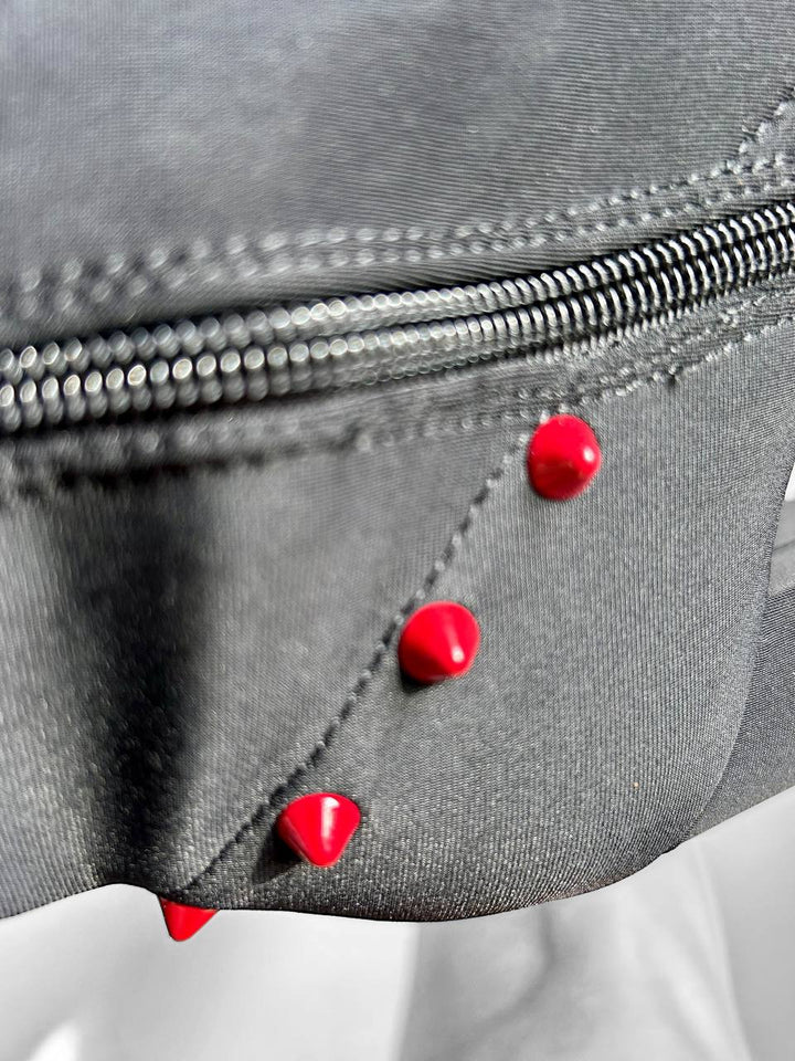 Tronchetti Red Studs - In Tessuto - PinUp Shoes