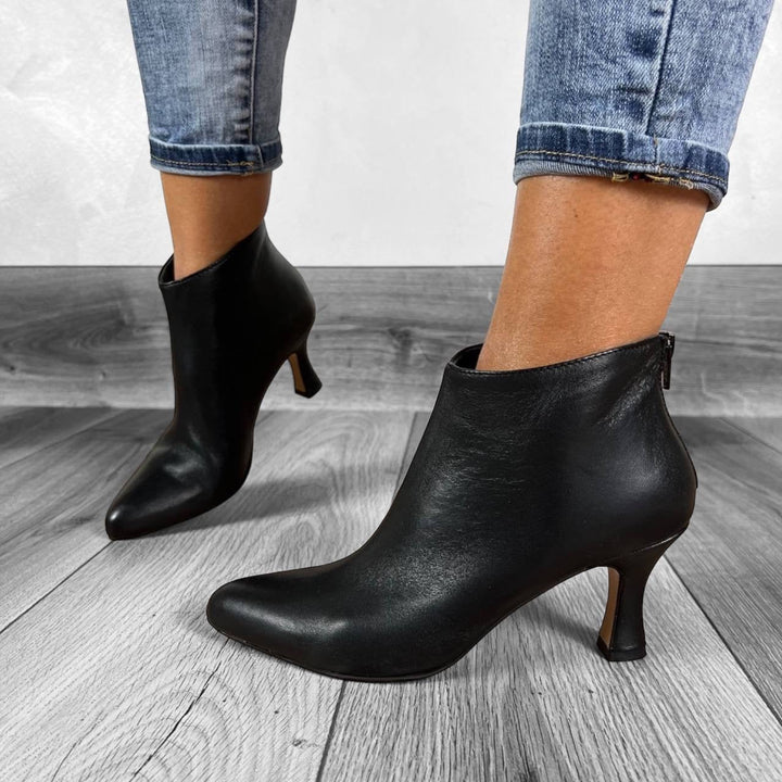 Tronchetti T01 Tacco Rocchetto 5 Cm - Vera Pelle Made in Italy Vari Colori - PinUp Shoes