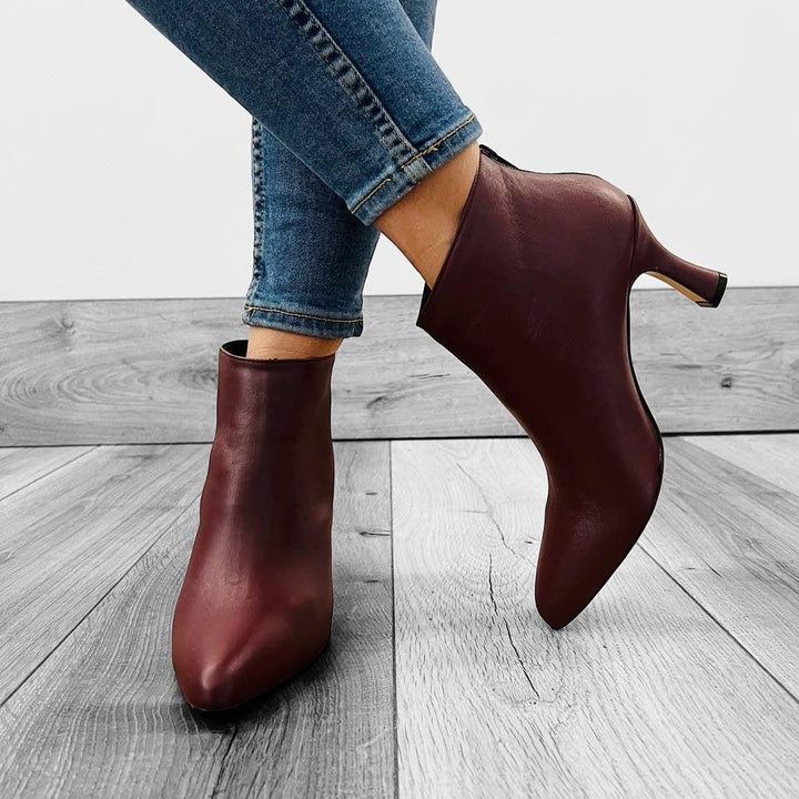 Tronchetti T01 Tacco Rocchetto 5 Cm - Vera Pelle Made in Italy Vari Colori - PinUp Shoes