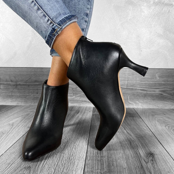 Tronchetti T01 Tacco Rocchetto 5 Cm - Vera Pelle Made in Italy Vari Colori - PinUp Shoes