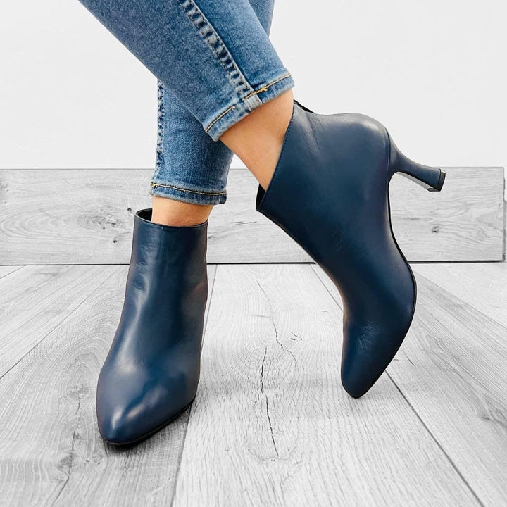 Tronchetti T01 Tacco Rocchetto 5 Cm - Vera Pelle Made in Italy Vari Colori - PinUp Shoes