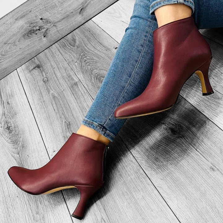 Tronchetti T01 Tacco Rocchetto 5 Cm - Vera Pelle Made in Italy Vari Colori - PinUp Shoes