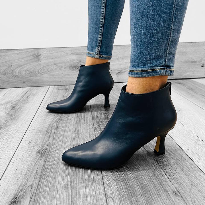 Tronchetti T01 Tacco Rocchetto 5 Cm - Vera Pelle Made in Italy Vari Colori - PinUp Shoes