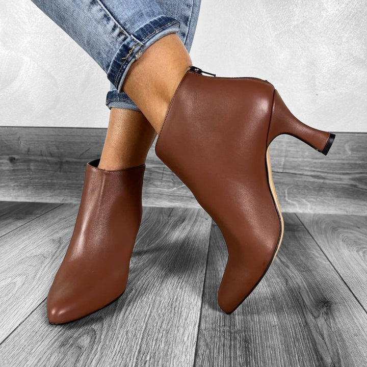 Tronchetti T01 Tacco Rocchetto 5 Cm - Vera Pelle Made in Italy Vari Colori - PinUp Shoes